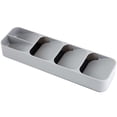 thumbnail image 2 of Gustave Compact Cutlery Organizer for Kitchen Drawer, Utensil Silverware Storage Tray Space Saving Plastic Cutlery Holder Flatware Organizers for Forks, Spoons, Knives, 2 of 8