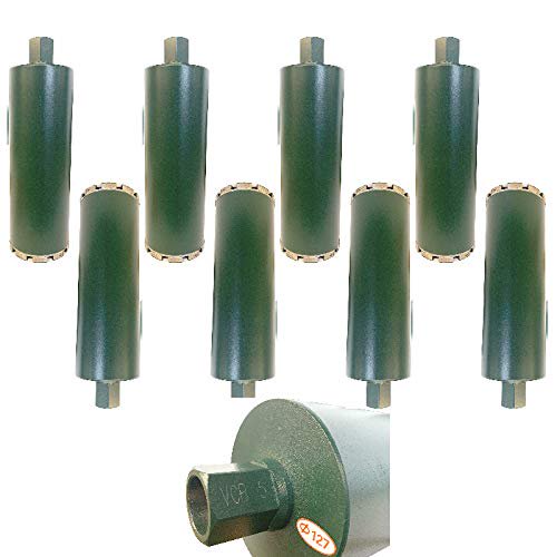 (8 Pack) VORTEX DIAMOND VCB 5 Pouces Wet Concrete DIAMOND Core Drill Bit for Concrete Stone Granite Marble (5 Pouces - 8 Pcs)
