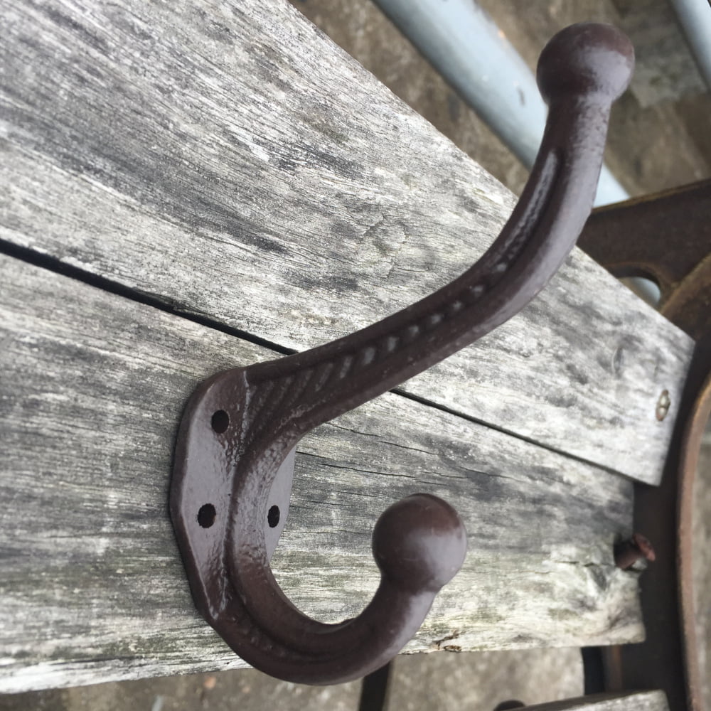 46cm Long Antique Vintage Style Cast Iron Coat Hook Key Holder RRP $59.95 