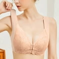 thumbnail image 2 of Ahuyic Womens Bra,Summer Plus Size Bra,Womens Lace Patchwork Bra Underwear Bra Everyday Underwear,Beige,XXL, 2 of 5