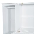 thumbnail image 6 of Twin Size Murphy Bed with 3-Tier Shelves and Wardrobe, Foldable Platform Bed with 1 Drawer, Vertical Wall Bedframe for Small Space, Bedroom, Guest Room, White, 6 of 9