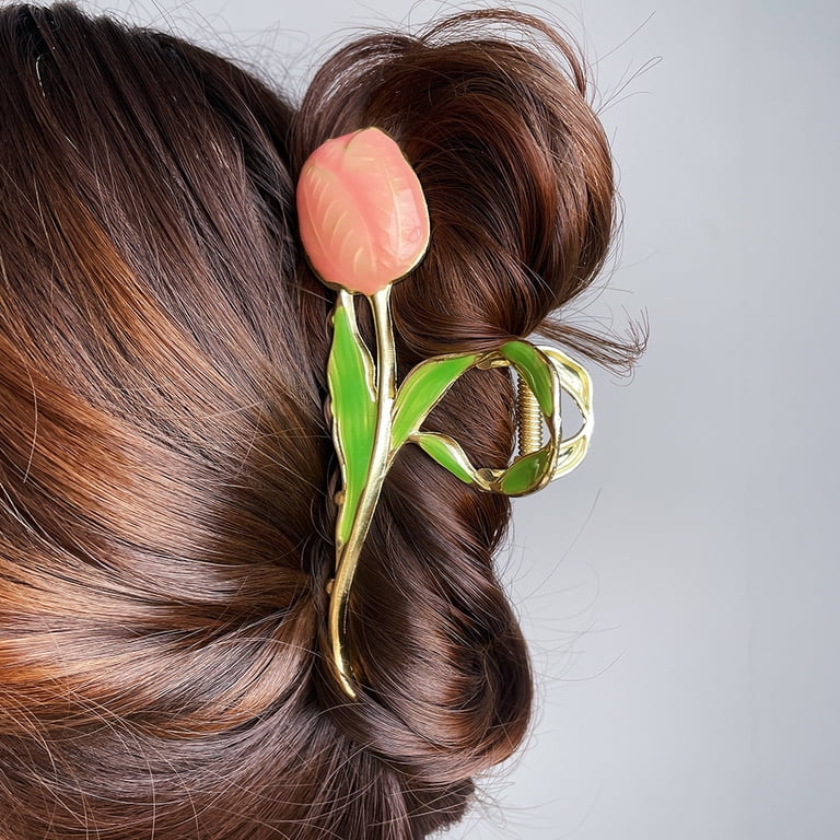 TRIANI Metal Flower Claw Clips, Strong Hold Hair Clips for  display picture 1