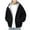 Black, variant on KHONTS Zip up Reversible Hoodies for Men Long Sleeve Casual Fall Winter Comfort Fashion Unisex Jacket Coat Light Gray XL