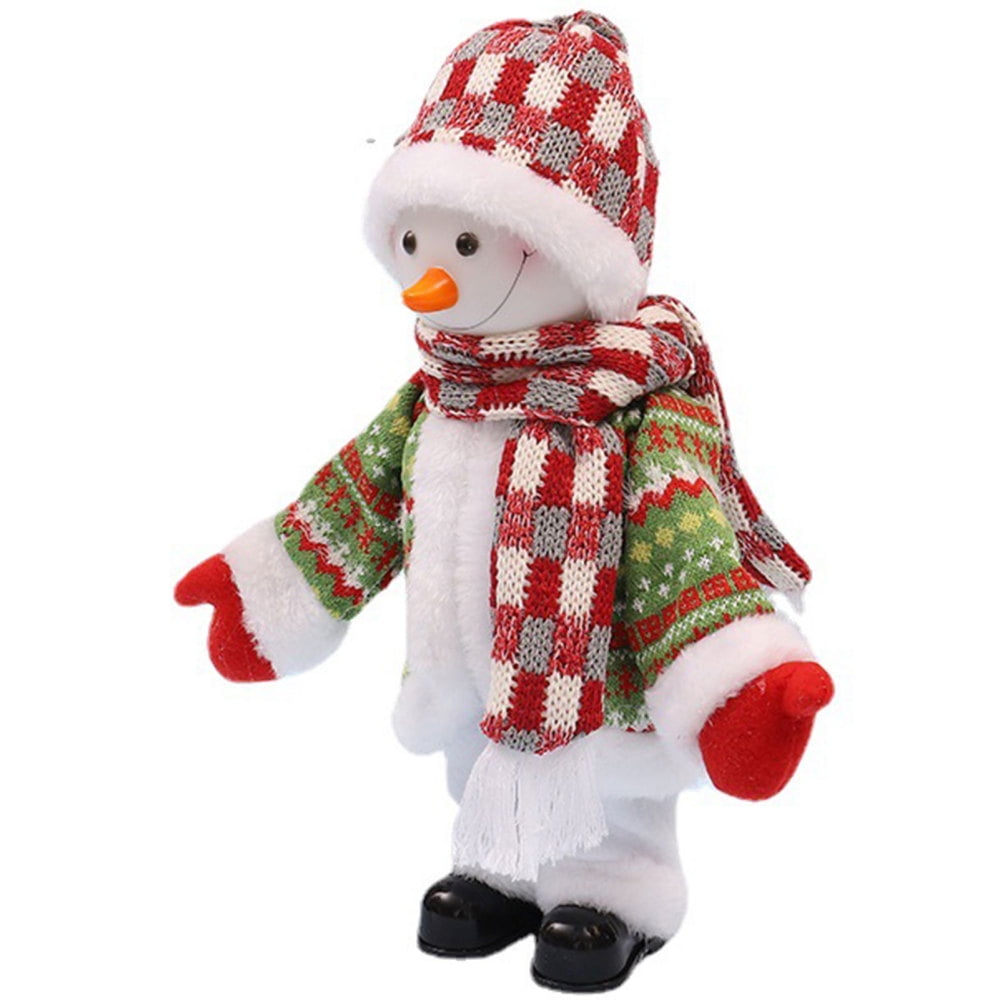 Musical Christmas Toys Glowing Dancing and Singing Snowman Plush Toy
