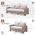 thumbnail image 5 of Jocisland Patio Furniture Sets, 5-Piece Wicker Sofa Set, with Outdoor Patio Cushions & 5.9" Wider Wood Armrest…, 5 of 7