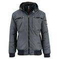 thumbnail image 4 of Mens Heavyweight Hooded Parka Jacket With Stripe Trim, 4 of 8