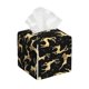 thumbnail image 1 of Balery Christmas Gold Deers Porta Pañuelos de Cuero con Estampado – Funda Moderna Cuadrada para Caja de Pañuelos, Dispensador 5x5x5'', 1 of 7