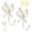 White, variant on 2Pcs Bow Wall Hook Easy Install Iron Gold Functional Hook Decorative Towel Hanger with Screw for Bathroom Bedroom Closet