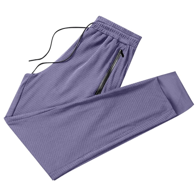Plebaso Mens Athletic Pants Breathable Jogger Pants with Zipper Pockets Running Exercise Sports Pants