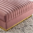thumbnail image 5 of Modway Sanguine Velvet and Stainless Steel Ottoman in Dusty Rose, 5 of 6