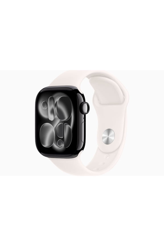 Restored Apple Watch Series 11 - GPS + Cellular - 42mm Jet Black Aluminum Case with Light Blush Sport Band - M/L (Refurbished)