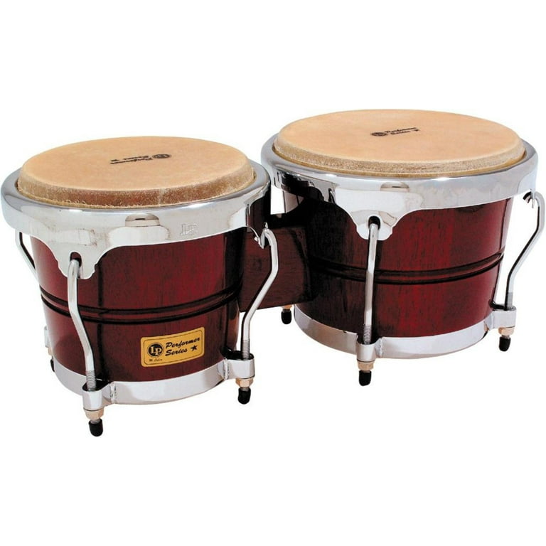 LP Performer Series Bongos With Chrome Hardware Dark Wood