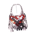 thumbnail image 4 of Top recortado de lentejuelas de metal de moda, bralette sin espalda, traje brillante ahueca hacia fuera halter de las mujeres para la, 4 of 9