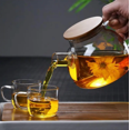 thumbnail image 2 of Borosilicate Glass Teapot with Bamboo Lid, 2 of 4