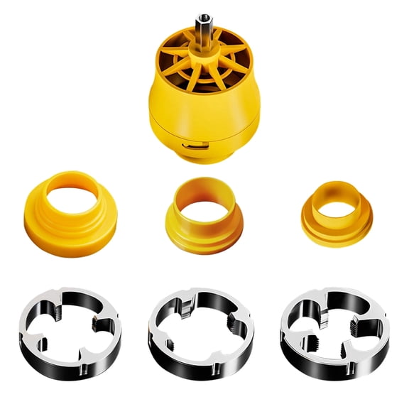 7 Pieces Electric Drill PVC Pipe Threader, Reusable Plastic Plumbing Tool, Modified Thread Maker, Household Pipe Threading Tool with 3 Dies, 1'', 3/4'' 1/2''