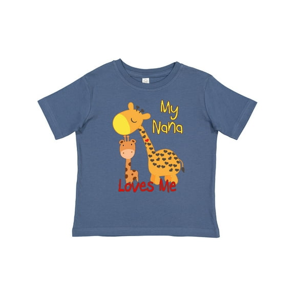 Inktastic My Nana Loves Me Giraffe Boys or Girls Toddler T-Shirt