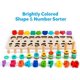 thumbnail image 5 of Juguetes de matemáticas Montessori forma Digital emparejamiento aprendizaje preescolar tablero de conteo niños juguetes educativos de madera para Fokelyi LN-1207, 5 of 7