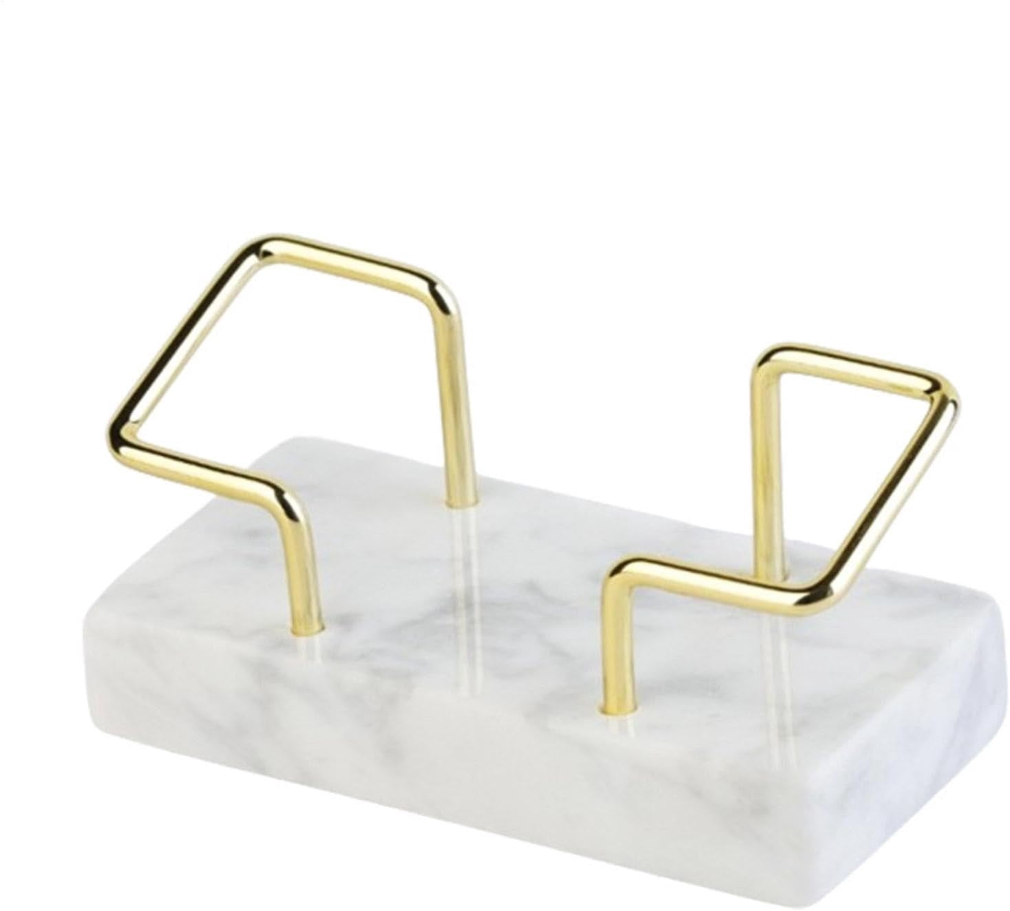 ABPETE Elegant Marble Business Card Holder,Modern Desk Organizer & Home Decor Display, Unique Office Accessory & Gift for Workspace