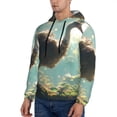 thumbnail image 3 of Pofeuu Majestic Ostrich In Forest Print Mens Casual Hooded Collar Drawstring Hoodies Pullover Sweatshirts Casual Long Sleeve Shirts-Small, 3 of 7