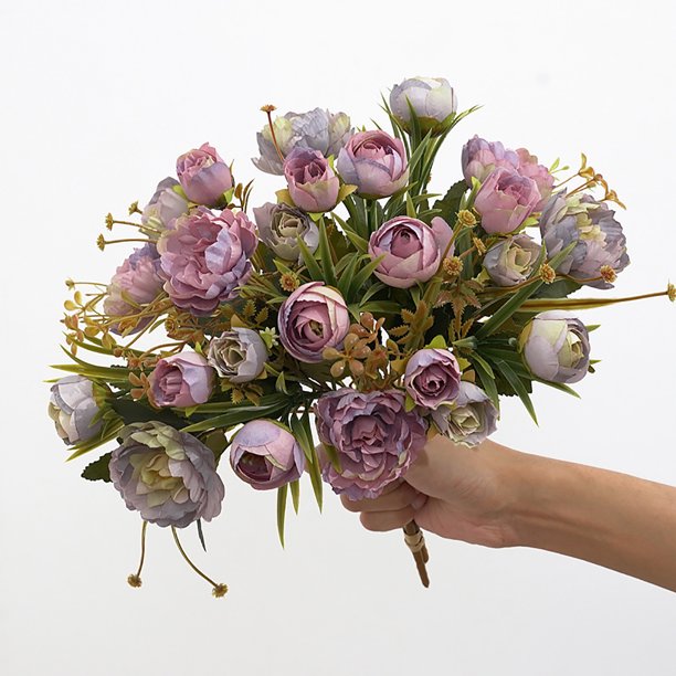 Gwong Decoración hogareña 1bouquet Peony Rose Room Habitación Oficina Fiesta de fiesta Festival Decoración Flowa Flower Gwong 21054385