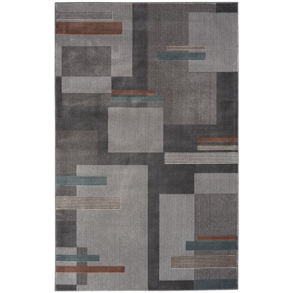 Nourison Thalia 5'3" x 7'3" Grey Multicolor Modern & Contemporary Indoor Rug