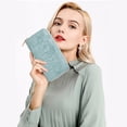 thumbnail image 6 of GAEKEAO Women’s Wristlet Wallet Rfid Blocking Leather Zip Around Wallet with Large Capacity Card Slots and ID Window, 6 of 7