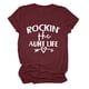 thumbnail image 1 of Gibobby Playera de Manga Corta con Cuello Redondo Camisetas mujer Cuello redondo Ultra Manga corta Estampado letras Cómodo Casual Slim Tops Blusa para Adolescentes(Rojo,CH), 1 of 3