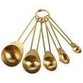 thumbnail image 6 of DECOMELODY Golden Spoon Measuring Set 430 Stainless -Engraved Measurements For Baking Cooking 1 Set, 6 of 8