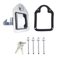 thumbnail image 1 of Tignapoo Stainless Steel Silver Truck Tool Box Latch with Keys and Rivets, 100x111x44mm, 1 of 7