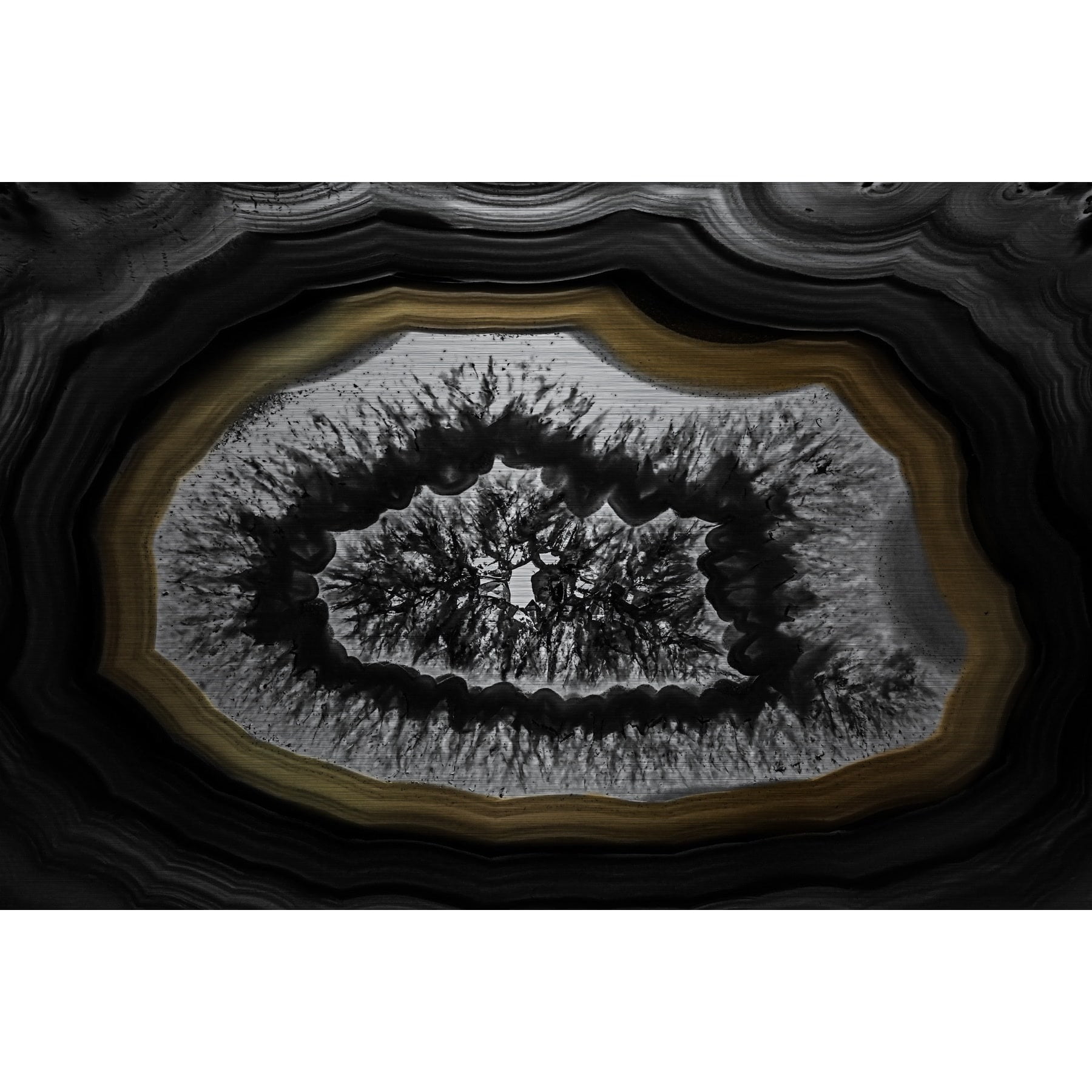 Marmont Hill "Jagged Edges" Painting Print on Brushed Aluminum