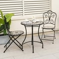 thumbnail image 2 of Costway Ensemble de 4 Chaises Mosaïque pour Patio avec Dossier Décoratif Cadre Robuste, 2 of 8