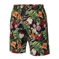 thumbnail image 6 of Uemuo Tropical Flowers (2) Pattern Men's Swim Trunks Hawaiian Beach Bathing Suit Swimsuits Beach Quick-Dry Shorts with Pockets-3X-Large, 6 of 9