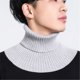 thumbnail image 3 of Men Knitted Fake Collar Scarf Ribbed Elastic False Collar Winter Warm Cycling Windproof Collar Ruffles Detachable Wrap Scarf, 3 of 5