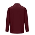 thumbnail image 4 of AherBiu Plus Size Mens Linen Shirts Long Sleeve Button down Lightweight Shirts Fall Solid Casual Beach Shirts, 4 of 5