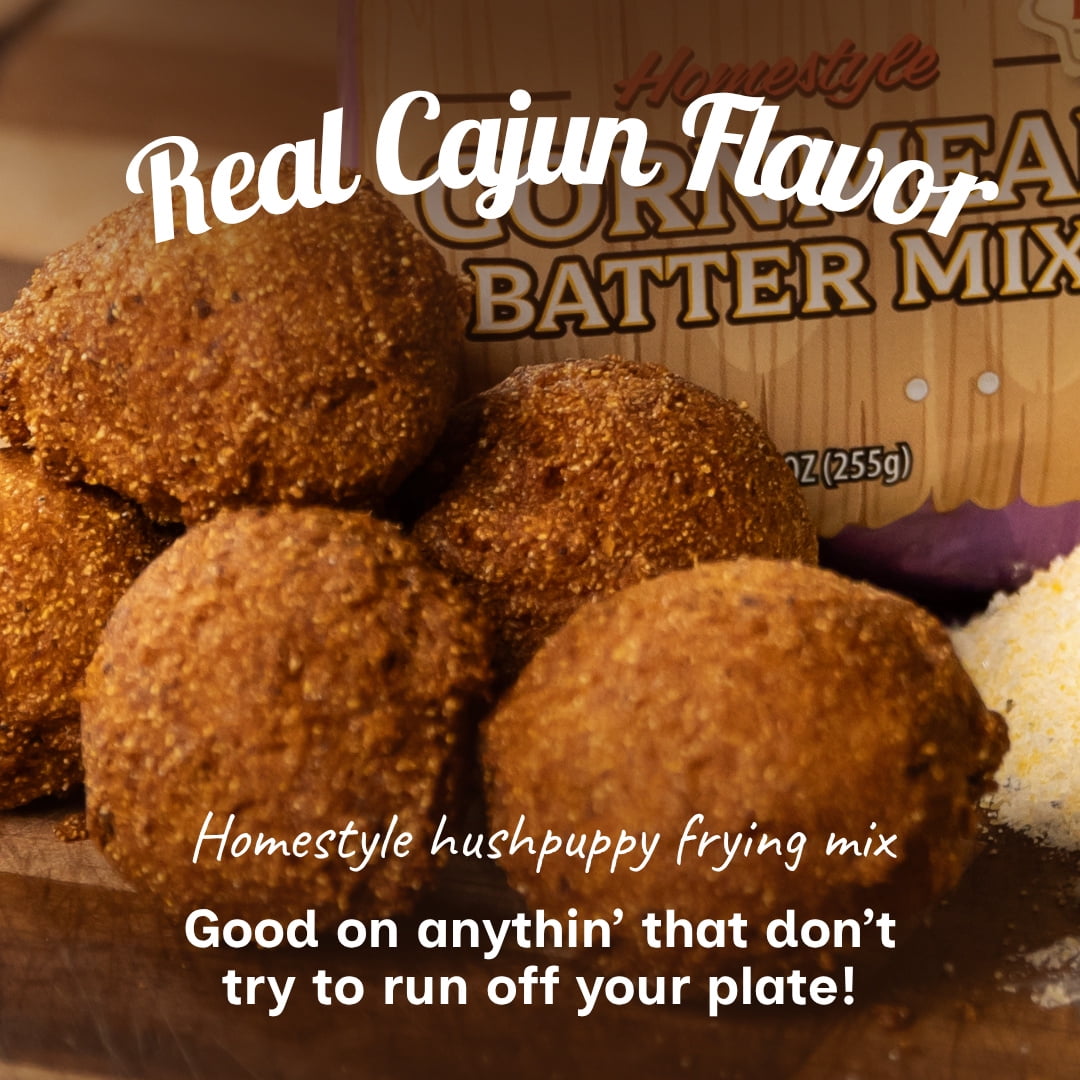 Cajun Two Step Hush Puppy Bites Batter Mix with Authentic Louisiana Flavor