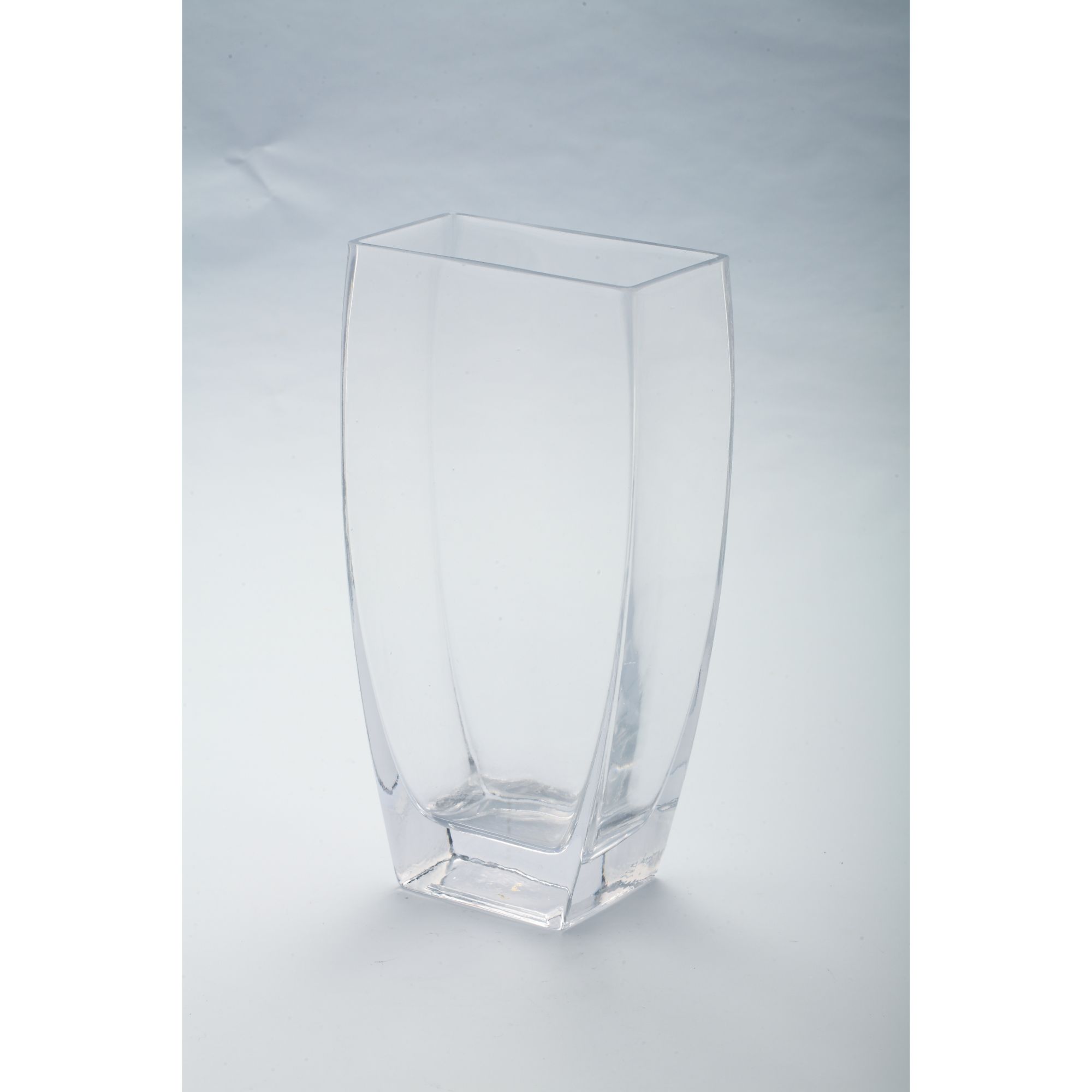 10" Tapered Rectangle Tabletop Glass Vase