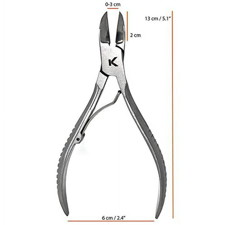 Kohm KOHM Ingrown Toenail Clippers for Thick Nails - 5 Long KP-700 Heavy  Duty Stainless Steel Toe Nail Nippers Tool for Men, Women