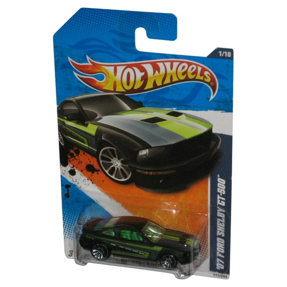 Hot Wheels Nightburnerz 1/10 Black & Green '07 Ford Shelby GT-500 Toy Car 111/244