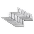 thumbnail image 3 of Sample - Aluminum Metallic Metal Herringbone Mosaic Tile Kitchen Fireplace Backsplash, 3 of 6