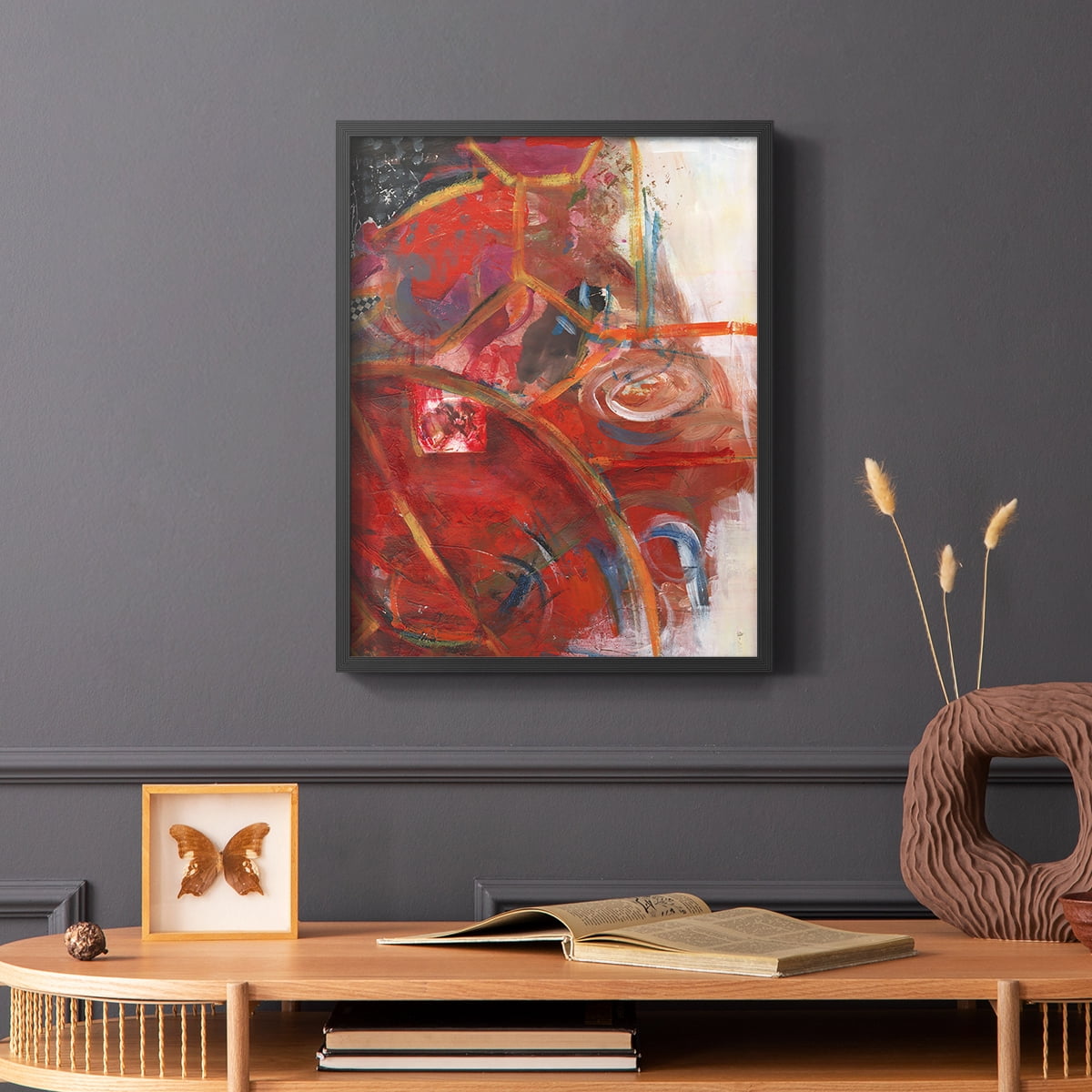 City Life I Framed Print in Black Solid Wood Framed Print No Nail Hanging