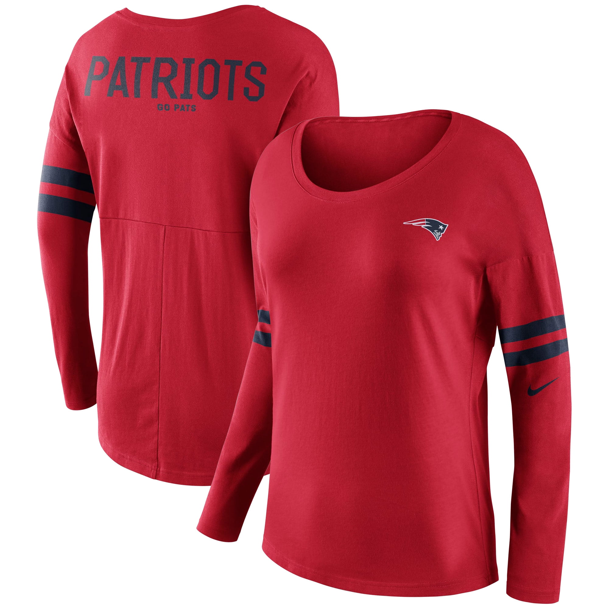 red new england patriots t shirt