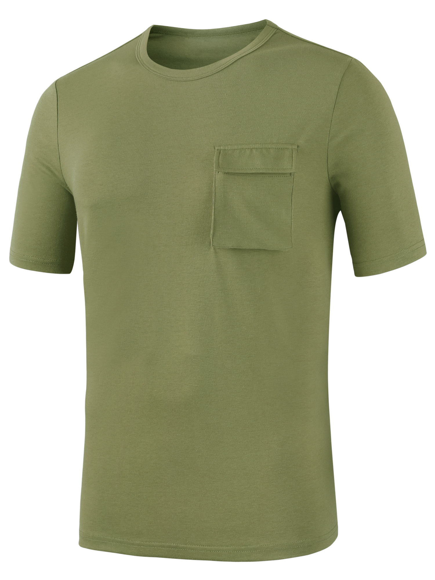 MODA NOVA Big & Tall Men's Crew Neck Short Sleeve Classic Cargo Pocket T-shirts - image 3 of 5