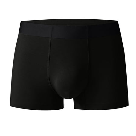 

Juebong Men s Underwear Deals Clearance Under $10 Men Casual Solid Sexy Mid Waist Sexy Hip Lift Breathable Boxer Underwear Pants Black XXL