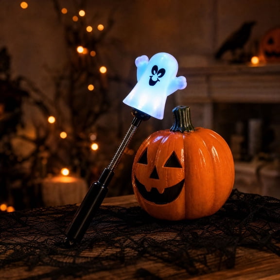Halloween Handheld Decoration Lights, Plastic Light Up Ghost Figures, Glow Stick with Bright LED, Glow Stick Toy, Handheld Light Up Toy for Holiday Party Decorations, Party Accessories for Adults