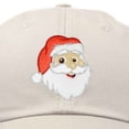 thumbnail image 2 of DALIX Christmas Happy Santa Hat Womens Embroidered Baseball Cap in Beige, 2 of 6