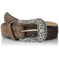 thumbnail image 1 of ARIAT Women's Blue Diamond Inlay Center Belt, Brown, Small, 1 of 1