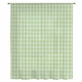 thumbnail image 2 of Sage Green Sheer Curtains 45 Inches Long, Grid Checkered Plaid Gingham Lattice Trellis Light Filering Curtains, Breathable Simi Curtain Privacy Drapes for Kitchen Bathroom Small Window Treatment, 2 of 9