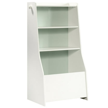 Sauder Pinwheel 2 Shelf Kids Bin Bookcase In Soft White Walmart