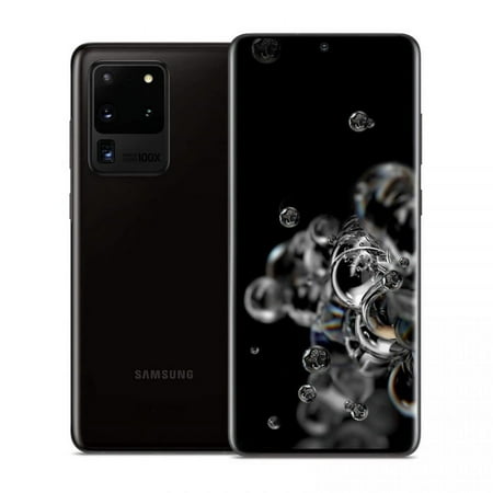 Samsung Galaxy S20 Ultra 5G 128GB ROM 12GB RAM G988 6.9" Unlocked Smartphone - Manufacturer Refurbished - Cosmic Black
