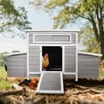 thumbnail image 7 of 56''Large Wooden Chicken Coop Outdoor Hen House Hutch Poultry Cage for Outdoor with 2 Sides Nesting Boxes Chicken Cage Ramps, Removable Tray for Easy Cleaning, 7 of 7